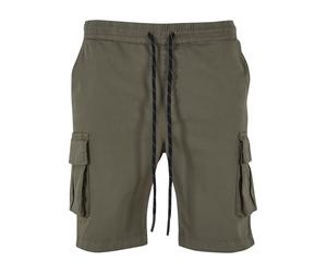 Stoffhose URBAN CLASSICS "Urban Classics Herren Drawstring Cargo Shorts", Herren, Gr. L, US-Größen, olive, 98% Baumwolle, 2% Elasthan, unifarben, normal, Hosen Stoffhose (20174758-L) olive