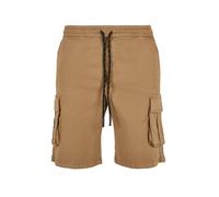 Stoffhose URBAN CLASSICS "Urban Classics Herren Drawstring Cargo Shorts", Herren, Gr. L, US-Größen, schwarzsand, 98% Baumwolle, 2% Elasthan, unifarben, normal, Hosen Stoffhose (64531518-L) schwarzsand