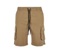 Stoffhose URBAN CLASSICS "Urban Classics Herren Drawstring Cargo Shorts", Herren, Gr. S, US-Größen, schwarzsand, 98% Baumwolle, 2% Elasthan, unifarben, normal, Hosen Stoffhose (64531518-S) schwarzsand