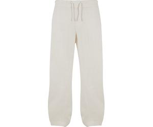 Stoffhose URBAN CLASSICS "Urban Classics Herren Loose Cotton Linen Pants", Herren, Gr. L, US-Größen, beige (sandweiß), 55% Leinen, 45% Baumwolle, unifarben, loose fit, Hosen Stoffhose (40091843-L) san