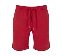 Stoffhose URBAN CLASSICS "Urban Classics Herren Stretch Twill Joggshorts", Herren, Gr. S, US-Größen, cityrot, 98% Baumwolle, 2% Elasthan, unifarben, normal, Hosen Stoffhose (90951148-S) cityrot