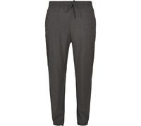 Stoffhose URBAN CLASSICS "Urban Classics Herren Tapered Jogger Pants", Herren, Gr. M, US-Größen, grau, 75% Polyester, 19% Viskose, 6% Elasthan, unifarben, normal, Hosen Stoffhose (25352810-M) grau