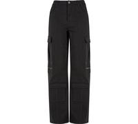 Urban Classics - Ladies Loose Utility Stretch Twill Black - Hose - Schwarz - W28 - 98% Baumwolle, 2% Elastan,Baumwolle Schwarz W28