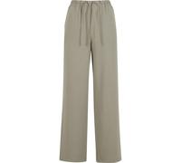 Stoffhose URBAN CLASSICS "Urban Classics Ladies Structured Wideleg Pants", Damen, Gr. XXL, US-Größen, paleolive, 85% Viskose, 15% Polyimid, unifarben, relaxed fit, Hosen Stoffhose (70093414-XXL) paleo