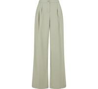 Stoffhose URBAN CLASSICS "Urban Classics Ladies Wide Leg Pants", Damen, Gr. 26, Normalgrößen, softsalvia, 80% Polyester, 20% Elasthan, unifarben, loose fit, Hosen Stoffhose (62923508-26) softsalvia