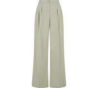 Stoffhose URBAN CLASSICS "Urban Classics Ladies Wide Leg Pants", Damen, Gr. 30, Normalgrößen, softsalvia, 80% Polyester, 20% Elasthan, unifarben, loose fit, Hosen Stoffhose (62923508-30) softsalvia