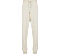 Stoffhose URBAN CLASSICS "Urban Classics Light Terry Basic Sweatpants", Herren, Gr. M, US-Größen, sandweiß, 95% Baumwolle, 5% Elasthan, unifarben, loose fit, Hosen Stoffhose (19653232-M) sandweiß