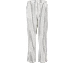 Stoffhose URBAN CLASSICS "Urban Classics Striped Crinkle Resort Pants", Herren, Gr. M, US-Größen, sanftes weiß, schwarz, 92% Polyester, 6% Viskose, 2% Elasthan, gestreift, relaxed fit, Hosen Stoffhose