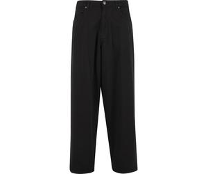 Stoffhose URBAN CLASSICS "Urban Classics Tapered Twill Baggy Pants", Herren, Gr. 34, Normalgrößen, schwarz, 99% Baumwolle, 1% Elasthan, unifarben, loose fit, Hosen Stoffhose (91251215-34) schwarz