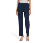 Stoffhose VERA MONT "Damen knöchellang", Damen, Gr. 38, Normalgrößen, blau (night sky), Crêpe, Obermaterial: 95% Polyester, 5% Elasthan, figurbetont lang, Hosen Stoffhose (86524835-38) night sky