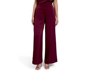 Stoffhose VERA MONT "Damen mit Taschen", Damen, Gr. 34, Normalgrößen, deep dahlia, Satin, Obermaterial: 100% Polyester, weit lang, Hosen Stoffhose, Material (10515301-34) deep dahlia