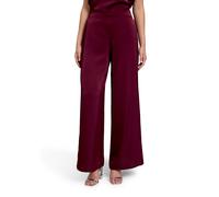 Stoffhose VERA MONT "Damen mit Taschen", Damen, Gr. 46, Normalgrößen, deep dahlia, Satin, Obermaterial: 100% Polyester, weit lang, Hosen Stoffhose, Material (10515301-46) deep dahlia