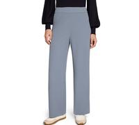 Stoffhose ZERO "Damen in 7/8 Länge", Damen, Gr. 34, Normalgrößen, grau (flint stone), Twill, Obermaterial: 96% Polyester, 4% Elasthan. Futter: 100% Polyester. Füllung:, unifarben, Basic, gerade lang,
