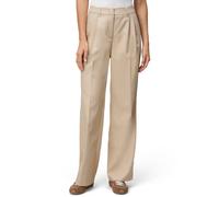 Stoffhose ZERO "Damen mit Bundfalten 32 Inch", Damen, Gr. 44, Normalgrößen, beige (classic beige), Web, Obermaterial: 50% Polyester, 34% Polyester, 14% Viskose, 2% Elasthan, unifarben, figurbetont lan