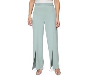 Stoffhose ZERO "Damen mit Schlitz vorn", Damen, Gr. 40, Normalgrößen, silber blau, Obermaterial: 6% Elasthan, 94% Polyester. Futter: 100% Polyester, unifarben, lang, Hosen Stoffhose, Schlitze (8680712