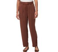 Stoffhose ZERO "Damen mit schmalem Bein 26 Inch", Damen, Gr. 36, Normalgrößen, cappuccino, Twill, Obermaterial: 92% Viskose, 8% Polyester, unifarben, figurbetont lang, Hosen Stoffhose, Falten (5351346