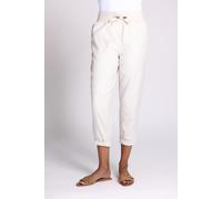 Stoffhose ZHRILL "ZHALANA", Damen, Gr. S, N-Gr, grau, Web, Obermaterial: 100% Baumwolle, unifarben, schmal 7/8-Länge, Hosen Stoffhose, Sommerhose mit Kordelzug, 7/8 Länge (79512723-S) grau