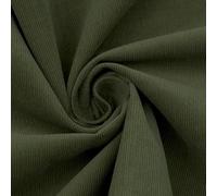 STOFFKONTOR 100% Baumwollstoff Feincord Babycord Stoff - Meterware, Farbe Oliv-Grün - zum Nähen von Bekleidung, Kissen und Dekorationen