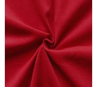 STOFFKONTOR 100% Baumwollstoff Feincord Babycord Stoff - Meterware, Rot - zum Nähen von Bekleidung, Kissen und Dekorationen