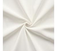 STOFFKONTOR 100% Baumwollstoff Feincord Babycord Stoff - Meterware, Weiß - zum Nähen von Bekleidung, Kissen und Dekorationen