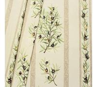 STOFFKONTOR 100% Baumwollstoff Olivenzweige Stoff - Meterware, Farbe Creme-Weiss - zum Nähen von Bekleidung, Vorhängen, Tüchern, Dekorationen, uvm.