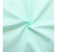 Stoffkontor 100% Baumwollstoff Stoff Herzen Klein - Meterware, Mint - zum Nähen von Bekleidung, Kissenbezügen, Tüchern, Dekorationen