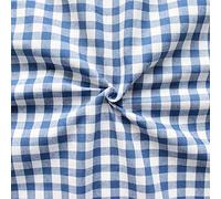 STOFFKONTOR 100% Baumwollstoff Stoff Züchen Vichy Karo groß - Öko-Tex Standard 100 - Meterware, Blau-Weiss - zum Nähen von Bekleidung, Vorhängen, Bettwäsche, Dekorationen uvm.