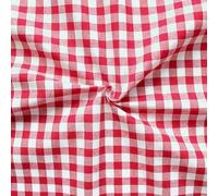 STOFFKONTOR 100% Baumwollstoff Stoff Züchen Vichy Karo groß - Öko-Tex Standard 100 - Meterware, Rot-Weiss - zum Nähen von Bekleidung, Vorhängen, Bettwäsche, Dekorationen uvm.