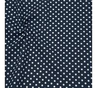STOFFKONTOR 100% Baumwollstoff Tupfen Mittel 2 Stoff - Meterware, Farbe Navy-Blau Weiss - zum Nähen von Bekleidung, Vorhängen, Tüchern, Dekorationen, UVM.
