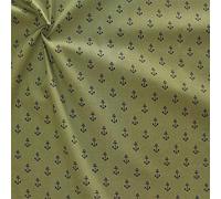 STOFFKONTOR Baumwolle Popeline Stoff Anker Mittel - Öko-Tex Standard 100 - Meterware, Oliv-Grün - zum Nähen von Hemden, Blusen, Kleidern, Tüchern, Dekorationen