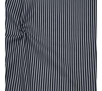 STOFFKONTOR Baumwolle Popeline Stoff Streifen - Öko-Tex Standard 100 - Meterware, Farbe Navy-Blau - zum Nähen von Bekleidung und Dekorationen