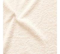 STOFFKONTOR Frottee Baumwollstoff Stoff - Meterware, Creme-Weiss - zum Nähen von Bekleidung, Kissenbezügen, Dekorationen uvm.