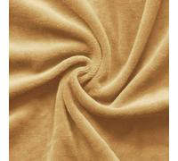 STOFFKONTOR Nicki Baumwollstoff Stoff - kuschelweicher Wohlfühlstoff, Kinderstoff - Meterware, Farbe Camel - zum Nähen von Kinderkleidung, Hausanzügen, Kissen