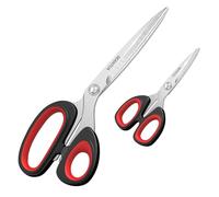 Stoffschere 2 Stück, 23 cm Nähschere/ 13cm Stickschere, Hochwertige schneiderschere, Edelstahl Stoffschere Scharf, Ergonomischer Griff, Fabric Scissors für Stoff-Leder-Schneiderei (23cm+13cm)