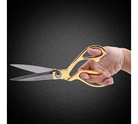 Stoffschere Gold, Professionelle Edelstahl Schneiderschere für Nähen