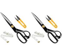 Stoffschere profi schneiderschere für Präziseschnitte 25,4 cm Professionelle Nähschere mit scharfen Klingen Schwere LederSchere Textilschere zum Schneiden von Stoff (Packung mit 2)