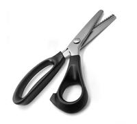 Stoffschere Zickzackschere, Profi Schneiderschere Zackenschere für Stoffe, Edelstahl Zickzack Schere mit Komfortgriff