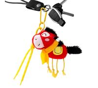 Stofftier-Schlüsselanhänger, Frühlingsfest, Tier-Schlüsselanhänger, Maskottchen, Puppe, Taschenanhänger, für und Mädchen, Geburtstag, Rucksack, Geldbörse, Handtasche, Schultasche, rot