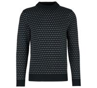 Stoic - Heavy MerinoKnit MMXX.Norrbotten Sweater - Merinopullover, Gr. L, schwarz (Black/SmokeGrey)