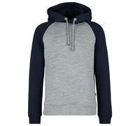 Stoic - Kid's MerinoFlatFleece240 SolbergSt. Hoody - Merinohoodie, Gr. 140, grau (DarkNavy/LightGreyMelange)
