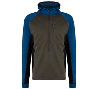 Stoic - Merino260 StadjanSt. 3/4 Zip w. Hood - Merinohoodie, Gr. L, blau (DeepBrownMulti)