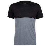 Stoic - MerinoChill MMXX. Göteborg Colorblock Tee - Merinoshirt, Gr. XL, grau/schwarz (Black/InkGrey)