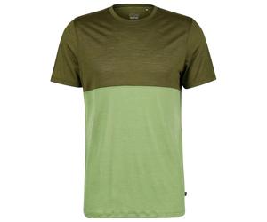 Stoic - MerinoChill MMXX. Göteborg Colorblock Tee - Merinoshirt, Gr. XL, grün/oliv (Olive/CedarGreen)