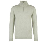 Stoic - MerinoKnit MMXX.Kniva Half Zip - Merinopullover, Gr. S, grau/beige (StoneGreyMelange)