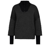 Stoic - Women's Heavy MerinoKnit MMXX.Norbotten Half Zip - Merinopullover, Gr. XL, schwarz (Black/SandstoneBeige)