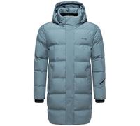STONE HARBOUR Herren lange Steppjacke warmer Wintermantel mit wasserdichtem Verschluss, Ärmeltasche und abnehmbarer Kapuze Thadeek XX Stormy Blue Gr. 3XL
