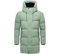 STONE HARBOUR Herren lange Steppjacke Wintermantel mit magnetischem Verschluss Darianoo XX Ice Green Gr. M