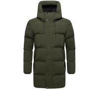 STONE HARBOUR Herren lange Steppjacke Wintermantel mit magnetischem Verschluss Darianoo XX S-3XL