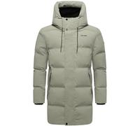 STONE HARBOUR Herren lange Steppjacke Wintermantel mit magnetischem Verschluss Darianoo XX Silver Grey Gr. XL