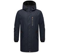 STONE HARBOUR Herren Outdoorjacke warm gefüttert leichte Winterjacke lang mit Kapuze Lanzoo Navy Gr. 3XL
